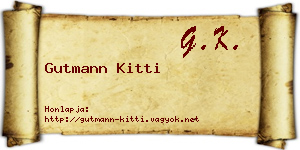Gutmann Kitti névjegykártya